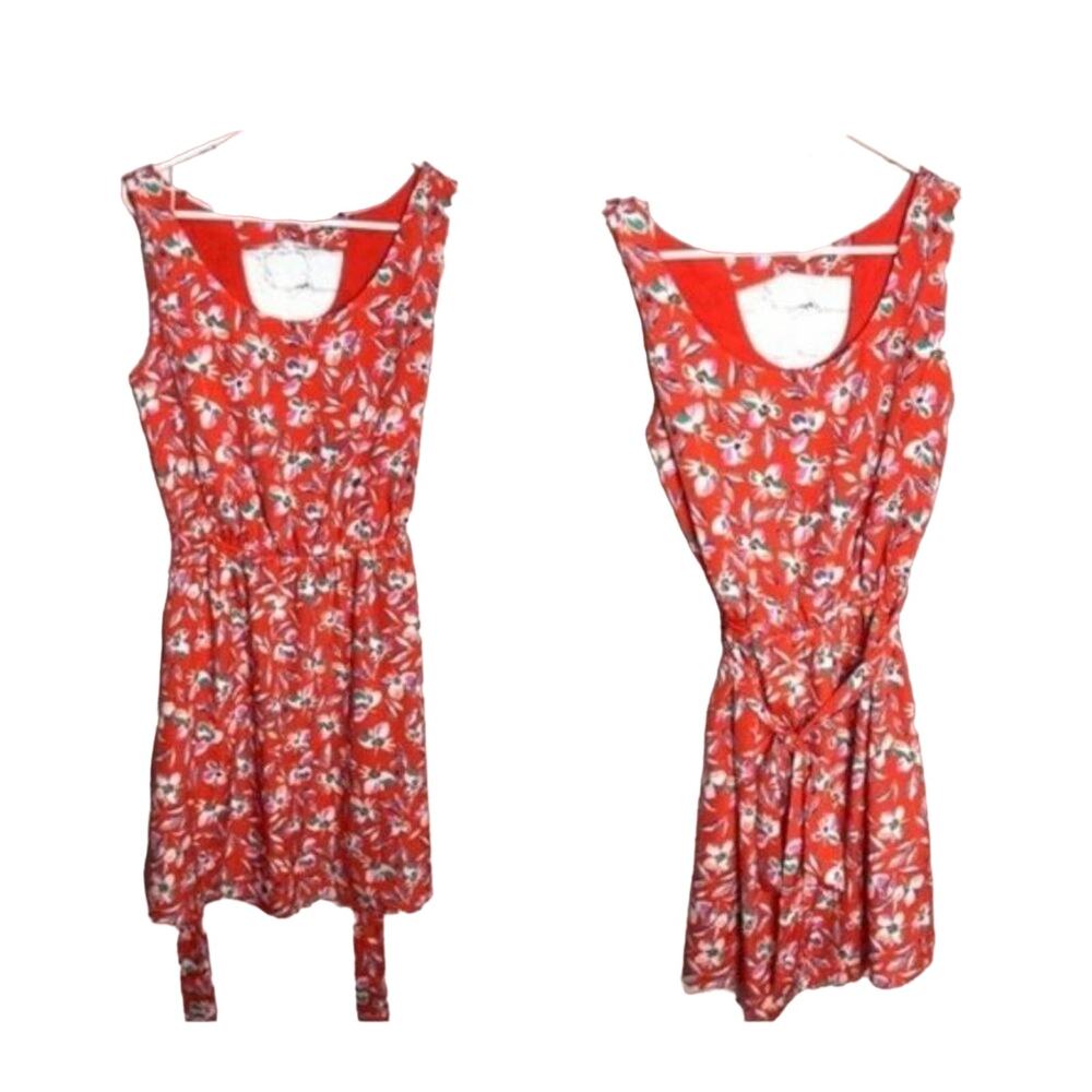 GAP Sleeveless Tie Waist Womens  Floral Dress Size M
